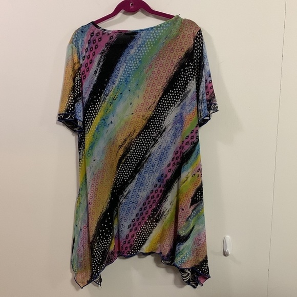 Lace brand colorful long flared free from style top with lining many colors XL - Picture 6 of 8
